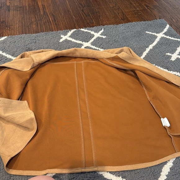 Amazon Camel Faux Suede Button Up Jacket - Picture 6 of 7
